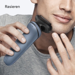 Rasoir electric Braun Series 5, 52-A1000s, albastru, 50 min autonomie - Img 5