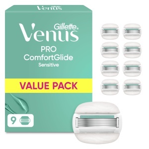 Rasoir pentru femei Gillette Venus Pro ComfortGlide Sensitive, 9 lame, verde