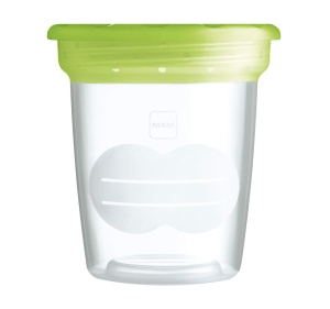 Recipient de depozitare MAM, 120 ml, 5 bucati, pentru lapte matern si mancare bebelusi