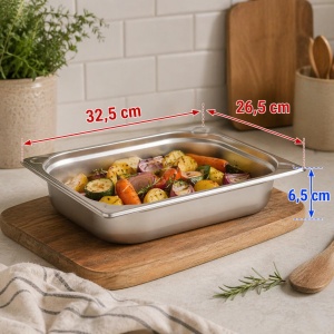 Recipient Gastronom 12 APS 81202, Inox, 4 Litri, Dimensiuni 26,5 x 32,5 cm - Img 2