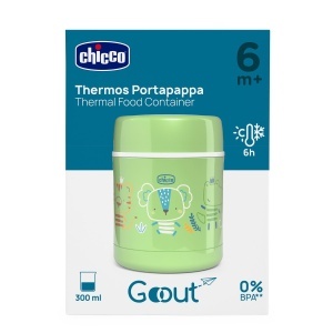 Recipient termic Chicco, 300 ml, inox, verde - Img 2