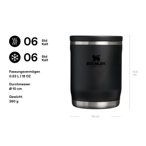 Recipient termic pentru mancare STANLEY 1913, 0.53L, negru, izolare 6 ore - Img 3