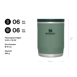 Recipient termic STANLEY 1913 Adventure To-Go 0.53L - Inox, Verde, Izolatie 6 ore - Img 2