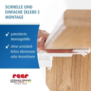 Reer Besteckschubladen-Sicherung Alb Protectie pentru Sertare cu Montaj Simplu - Img 6
