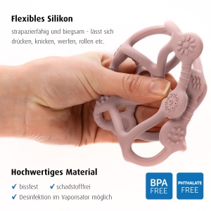 Reer BitePlay Beiss- und Greifball Baby Jucarie Multifunctionala Silicon Sigur - Img 4