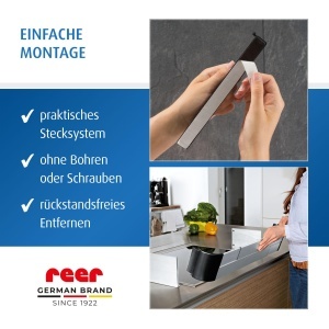 Reer Herdschutzgitter Premium Protectie pentru aragaz Ajustabila 44-65 cm Argintiu - Img 7