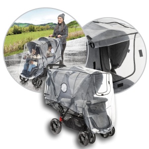 Reer RainCover Duo Protectie Ploaie Carucior Frati si Gemeni PVC-Free - Img 8