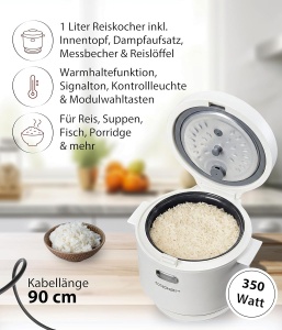 Reiscocher Cloer 6831, 1 l capacitate, 350 W, cu functie de mentinere cald - Img 2
