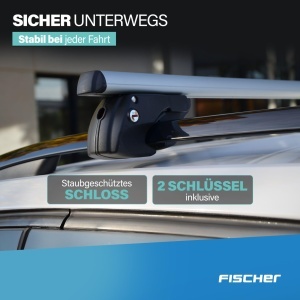 Relingtrager FISCHER TopLine L, Aluminium, 90 kg, 120 cm - Img 5
