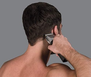 Remington Hair Clipper Professional [auto-ascutire. Lame ceramice/0,8-40 mm/reglare precisa] Set de tunsori de par (10 piepteni de atasament, retea/baterie, litiu, carcasa din aluminiu, pelerina de coafor) HC5811 - Img 7