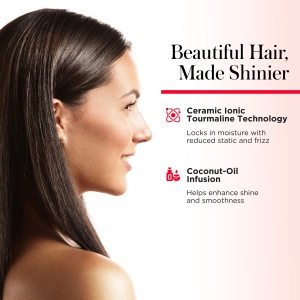 Revlon SmoothStay 25 mm Indreptator de indreptat cu ulei de cocos + geanta de calatorie (farfurii plutitoare cu margini rotunjite, temperatura reglabila pana la 235degC) - RVST2211P - Img 3