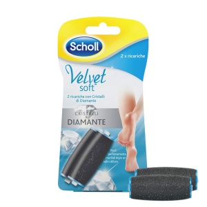 Rezerve pentru pila electrica Scholl Velvet Soft, 2 bucati, cu cristale de diamant