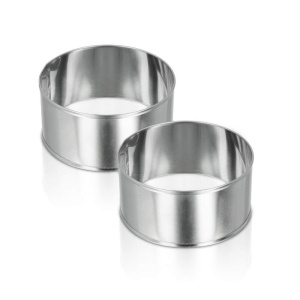 Ringe de copt Metaltex Rollo, 2 bucati, inox, 8,5 cm