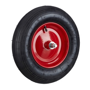 Roata de carucior Relaxdays 10022854, 4.80-4.00-8, 200 kg, negrurosu
