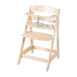roba Baby High Chair Sit Up Flex - Scaun inalt din lemn care creste odata cu tine - Scaun inalt reglabil pentru copii cu curea la picioare - de la 6 luni la 70 kg - Natural