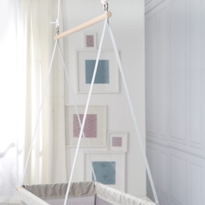 Roba Hangebettchen Safe Asleep, Patut Suspendat 90x45 cm, Culoare Gri - Img 10