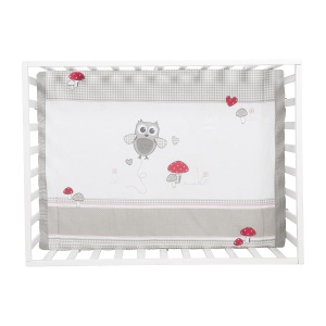 Roba Laufgitter Adam si Eule 75 x 100 cm - Laufstall cu protectie si roti, alb - Img 2