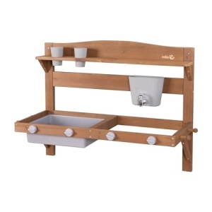 Roba Matschkuche pentru copii - Bucatarie de exterior cu accesorii, din lemn tratat, 65x85x35 cm - Img 2