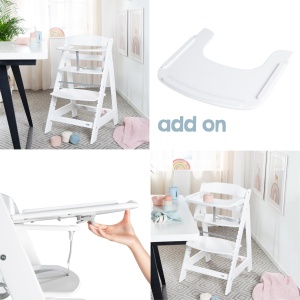 roba Scaun inalt Stair 'Sit Up Click 'N' Flex' - Scaun inalt in crestere din lemn - Inchidere inovatoare cu clic - Alb - Img 6