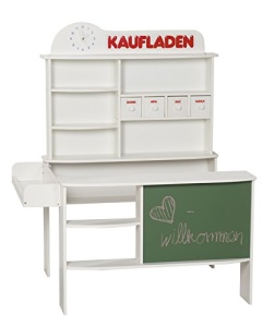 Roba Shop incl accesorii magazin lemn alb cu 4 sertare ceas tabla tejghea si tejghea laterala - Img 3