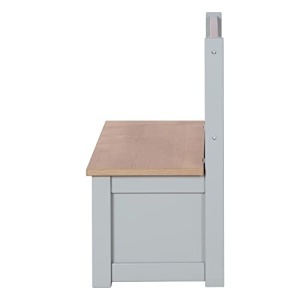 Roba Woody Kindertruhenbank Taupe Lemn Lacuit Spatiu Depozitare Sigur - Img 5