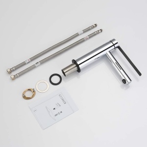 Robinet baie GRIFEMA DOVER-G11001B cu LED, design unitar, crom, functie economisire apa - Img 7