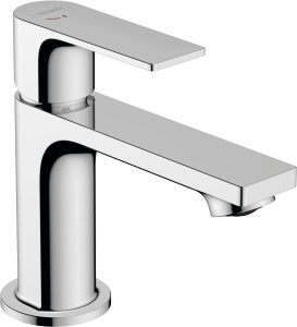 Robinet baie hansgrohe Rebris E, crom, economisire apa, inaltime 84 mm