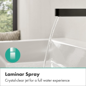 Robinet de baie hansgrohe Finoris, montare pe perete, EcoSmart, Brushed Black Chrome, 22,8 cm - Img 7