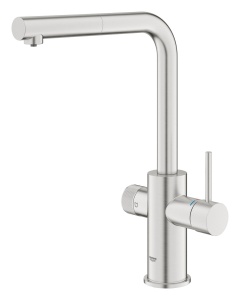 Robinet de bucatarie GROHE Blue Pure, inox, cu functie de filtrare si maner retractabil - Img 2
