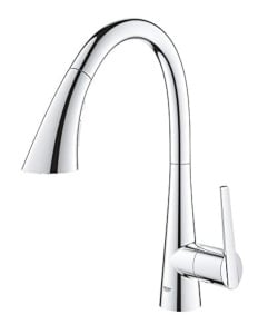 Robinet de bucatarie GROHE Zedra, crom, cu dus retractabil si 3 tipuri de jeturi