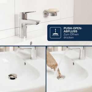 Robinet pentru baie GROHE Dice, crom, 15 cm, cu tehnologie de economisire a apei - Img 5
