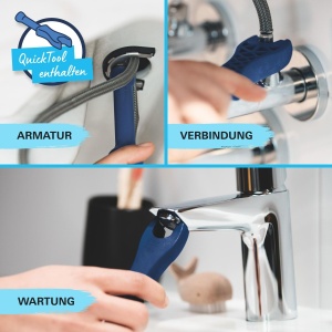 Robinet pentru baie GROHE Start, negru, cu sistem de economisire a apei, 19 cm - Img 8