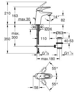 Robinet pentru chiuveta GROHE Eurostyle, alb, inaltime 16 cm, instalare usoara - Img 5