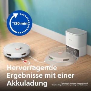 Robot aspirator Philips HomeRun Seria 2000 XU210020 2-in-1 2700 Pa functie mop navigatie laser alb - Img 10