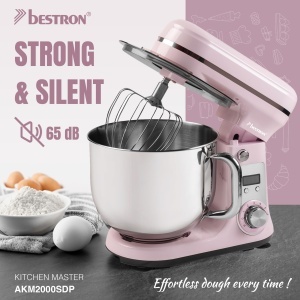 Robot de bucatarie Bestron Sweet Dreams, 6L, 800W, motor silentios, roz - Img 2