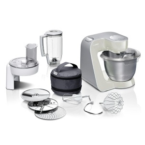 Robot de bucatarie Bosch Serie 4 MUM58L20 1000 W bol inox 39 L accesorii patiserie gri