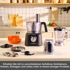 Robot de bucatarie Karaca Mastermaid Power Max 11 in 1, 2500 W, Negru-Silver - Img 9