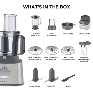 Robot de bucatarie Kenwood MultiPro Compact FDM313SS, 800W, 2.1L, Argintiu - Img 6