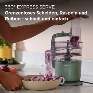 Robot de bucatarie Kenwood MultiPro Compact FDP23.380, 600 ml, cu sistem Express Serve, Verde - Img 3