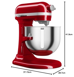 Robot de bucatarie KitchenAid 6,6 L Empire Rot 5KSM70JPXEER, metalic, puternic - Img 11