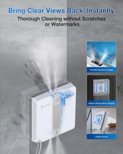 Robot de curatenie geamuri ECOVACS WINBOT Mini, design compact, 4 moduri de curatare, gri - Img 4