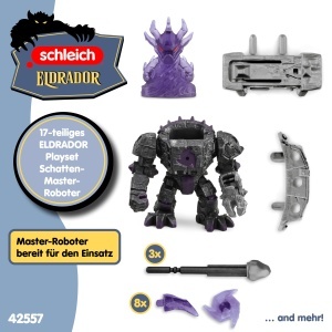 Robot de lupta Schleich ELDRADOR Schatten Master cu 17 piese, mobilitate si accesorii - Img 5