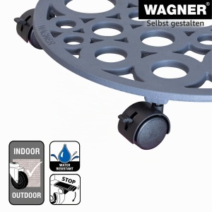 Rola pentru plante WAGNER BUBBLE 38 x 6,5 cm, Gusseisen, 50 kg, gri - Img 4