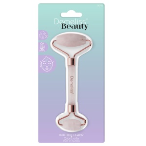 Roller de fata Demeliss Beauty din Rosenquarz, cu 2 aplicatoare, efect calmant - Img 2