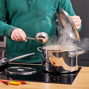 Rosle Schopfloffel din inox 1810 cu maner cu carlig argintiu 10 cm - Img 2