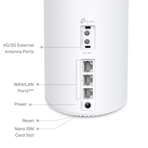 Router TP-Link Deco X50-4G, 4G LTE, WiFi 6, 300 Mbits, 3 Porturi Gigabit - Img 2