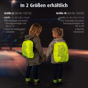Rucsac cu husa de ploaie Reer MyBuddyGuard M, galben fluorescent, impermeabil - Img 7