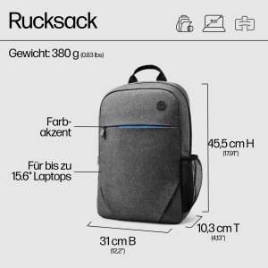 Rucsac laptop HP Prelude 156 inch gri material rezistent impermeabil - Img 8