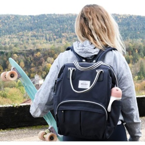 Rucsac multifunctional BEABA Wellington compartimente multiple albastru - Img 4