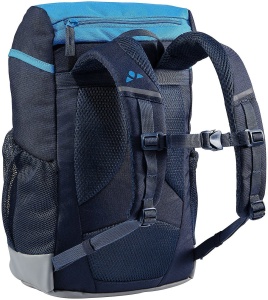 Rucsac pentru copii VAUDE Boys & Girls Puck 10 litri in albastru, rucsac confortabil pentru drumetii pentru copii, rucsac scolar rezistent la intemperii cu husa de ploaie si lupa, mult spatiu de depozitare, Albastru/Eclipse - Img 2